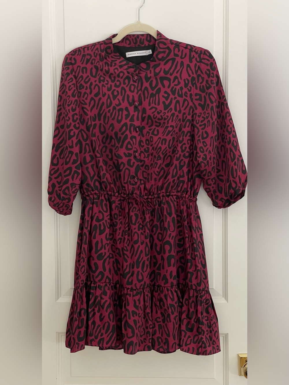 Rebecca Minkoff Pink and Black Leopard Print Kids Dress